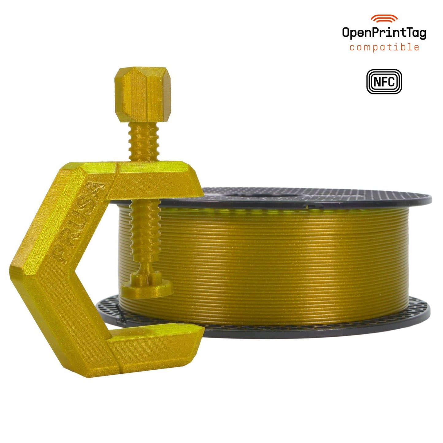 Prusament PETG 1 kg (NFC) — Yellow Gold 1 kg spool