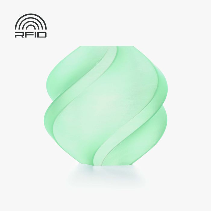 Bambu PLA Translucent Glass Pack — 4 × 1 kg — Light Jade (13510) component colour