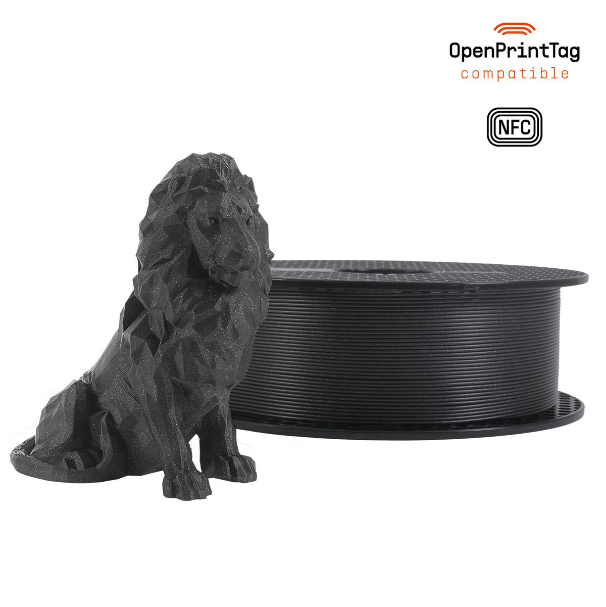 Prusament PLA Glitter 1 kg (NFC) — Galaxy Black 1 kg spool