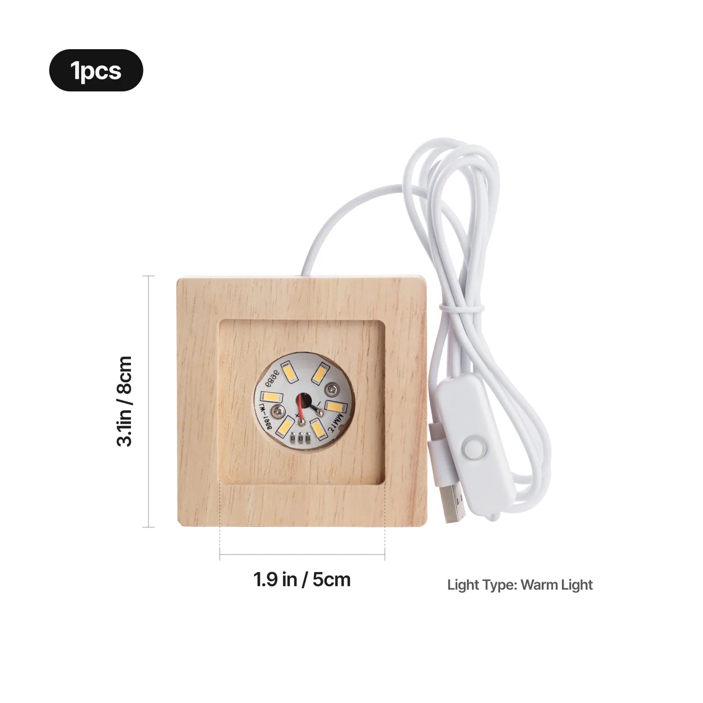 LED Display Stand Rectangular Crystal - 1 Pack — official xTool product image 3