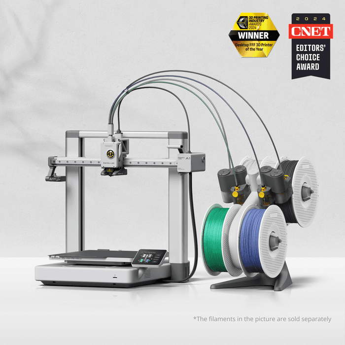 Bambu Lab A1 open-frame 3D printer with AMS Lite
