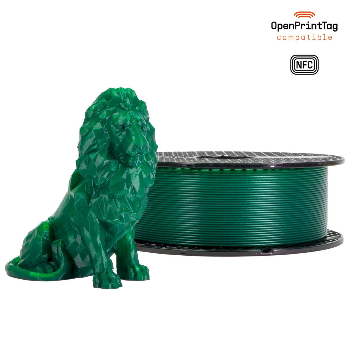 Prusament PLA Glitter 1 kg (NFC) — Opal Green 1 kg spool
