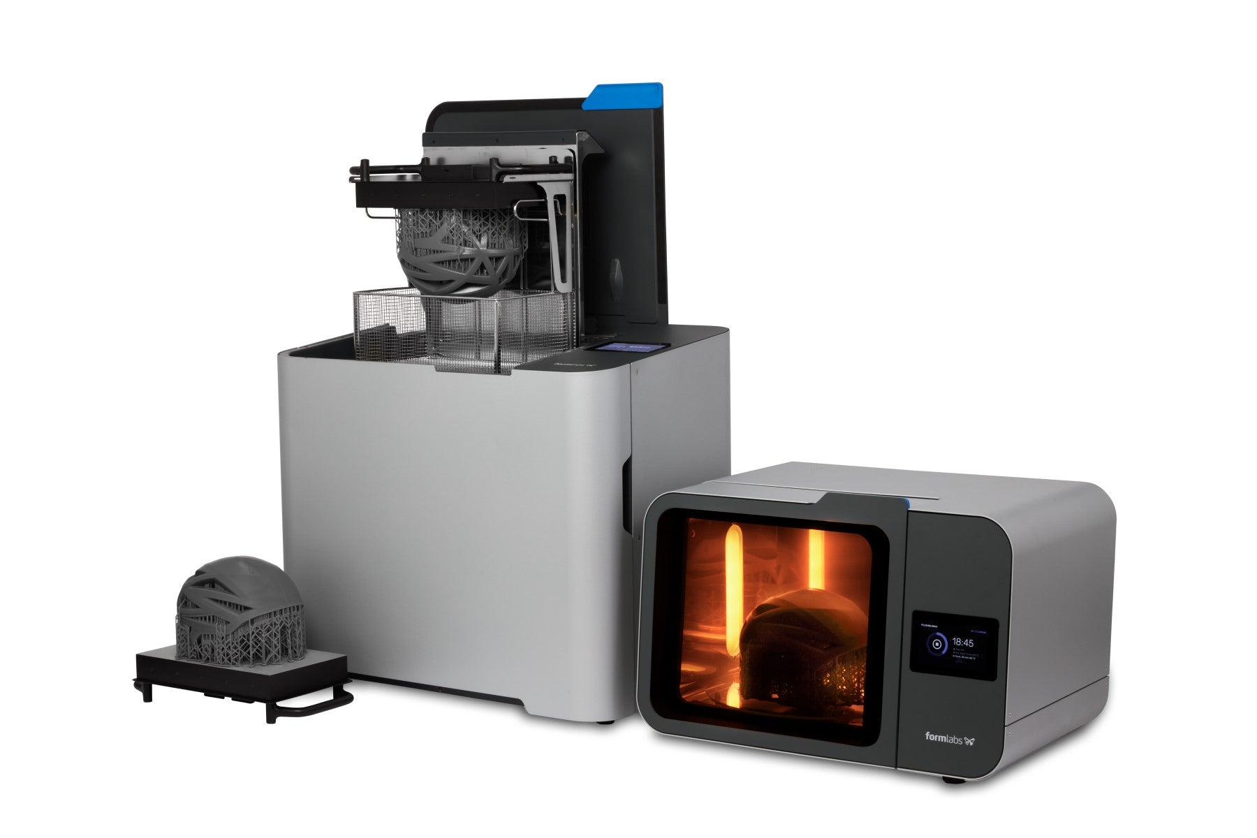 Formlabs Form Cure L V1 beside Form Wash L