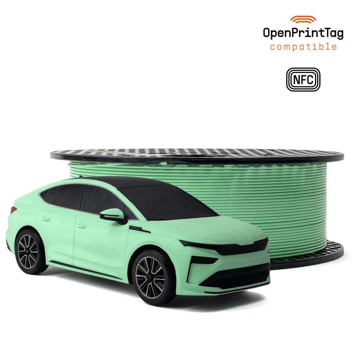 Prusament PETG 1 kg (NFC) — Electric Green 1 kg spool