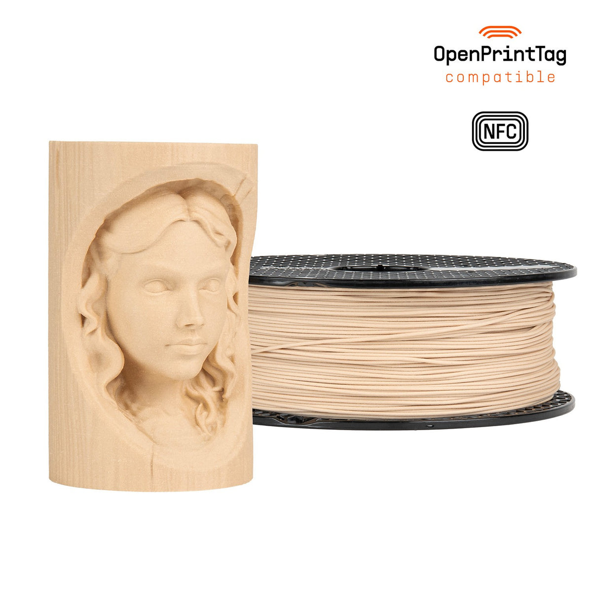 Prusament Woodfill 1 kg (NFC) — Linden Light 1 kg spool