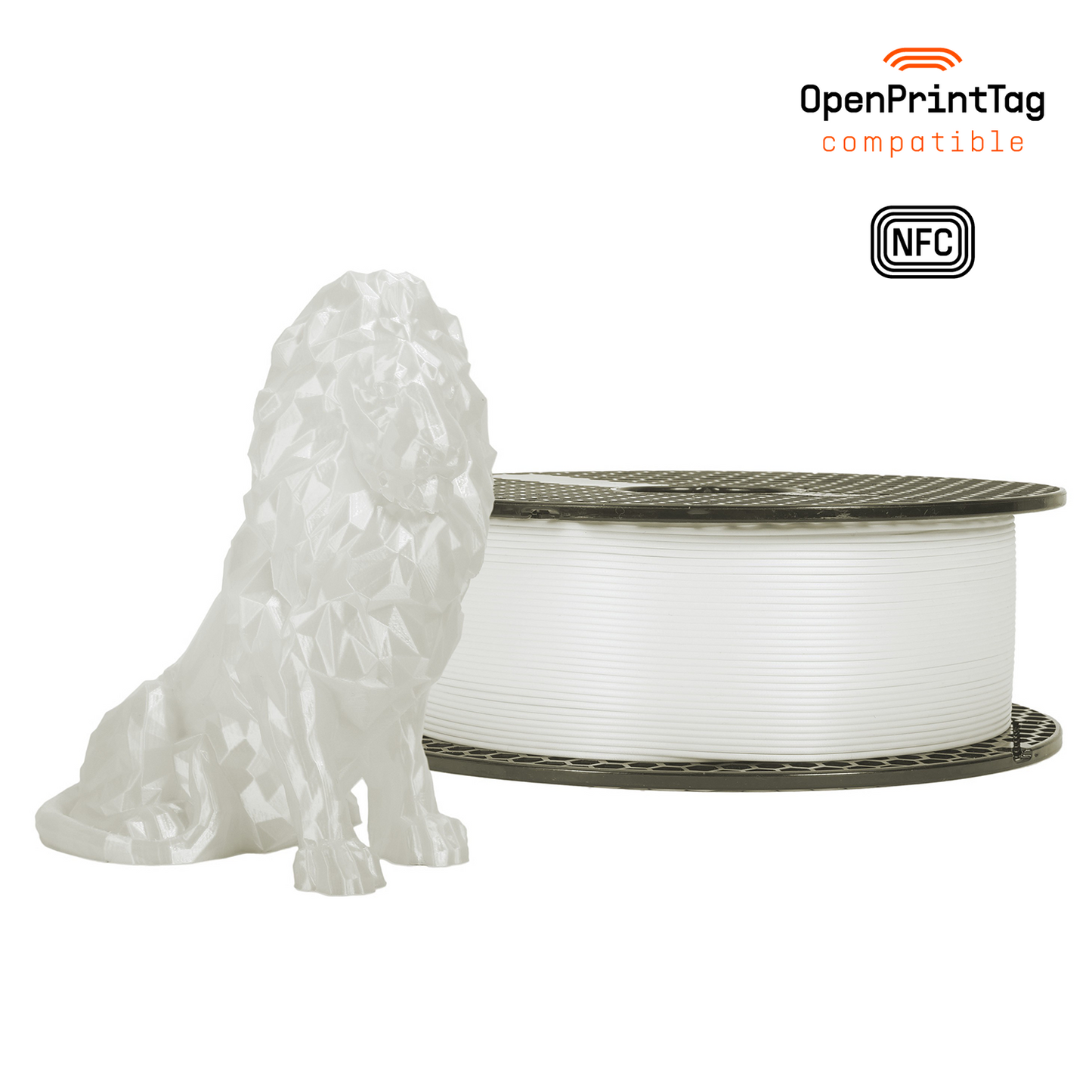 Prusament PLA Blend 1 kg (NFC) — Pearl White 1 kg spool