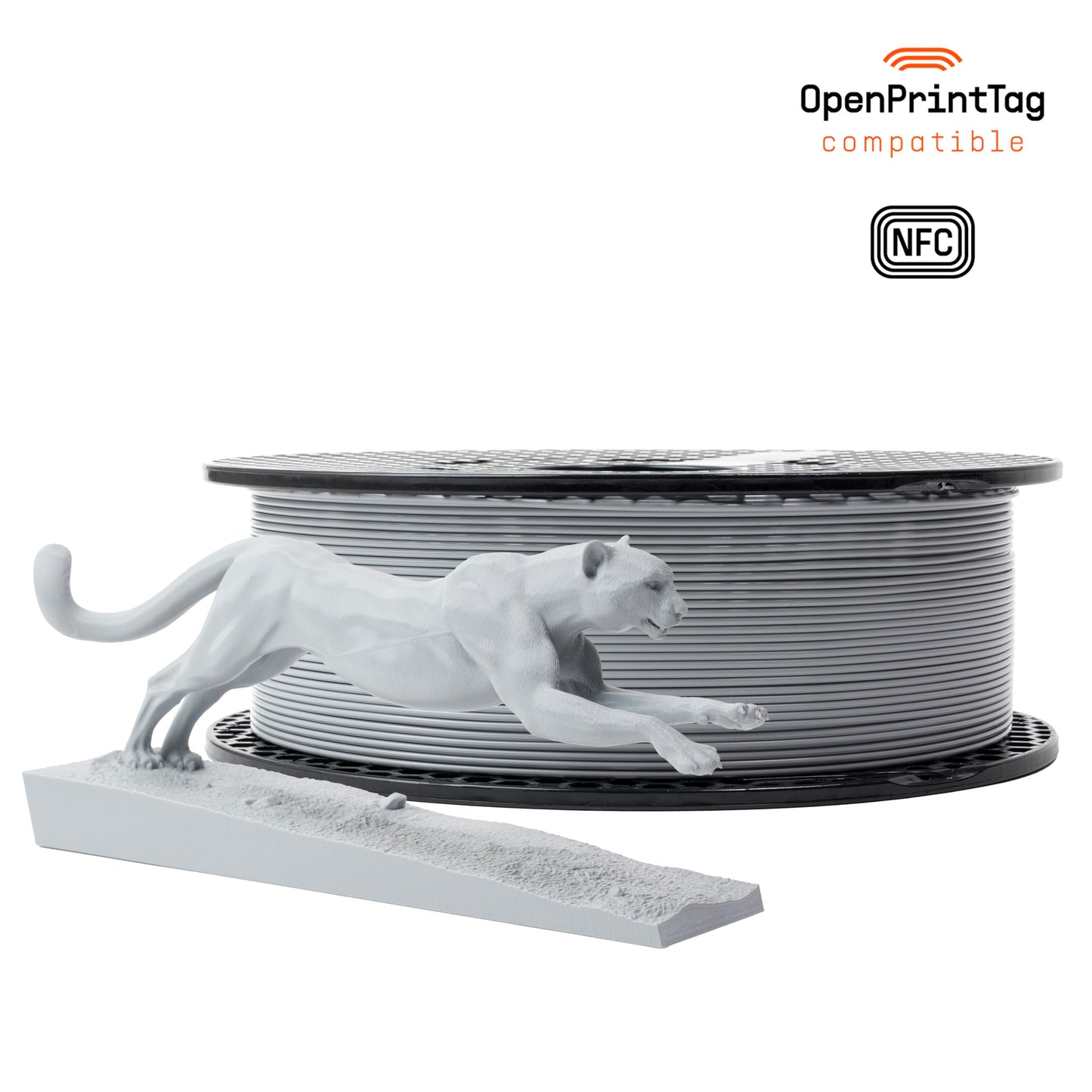 Prusament PLA High Speed 1 kg (NFC) — Gravity Grey 1 kg spool