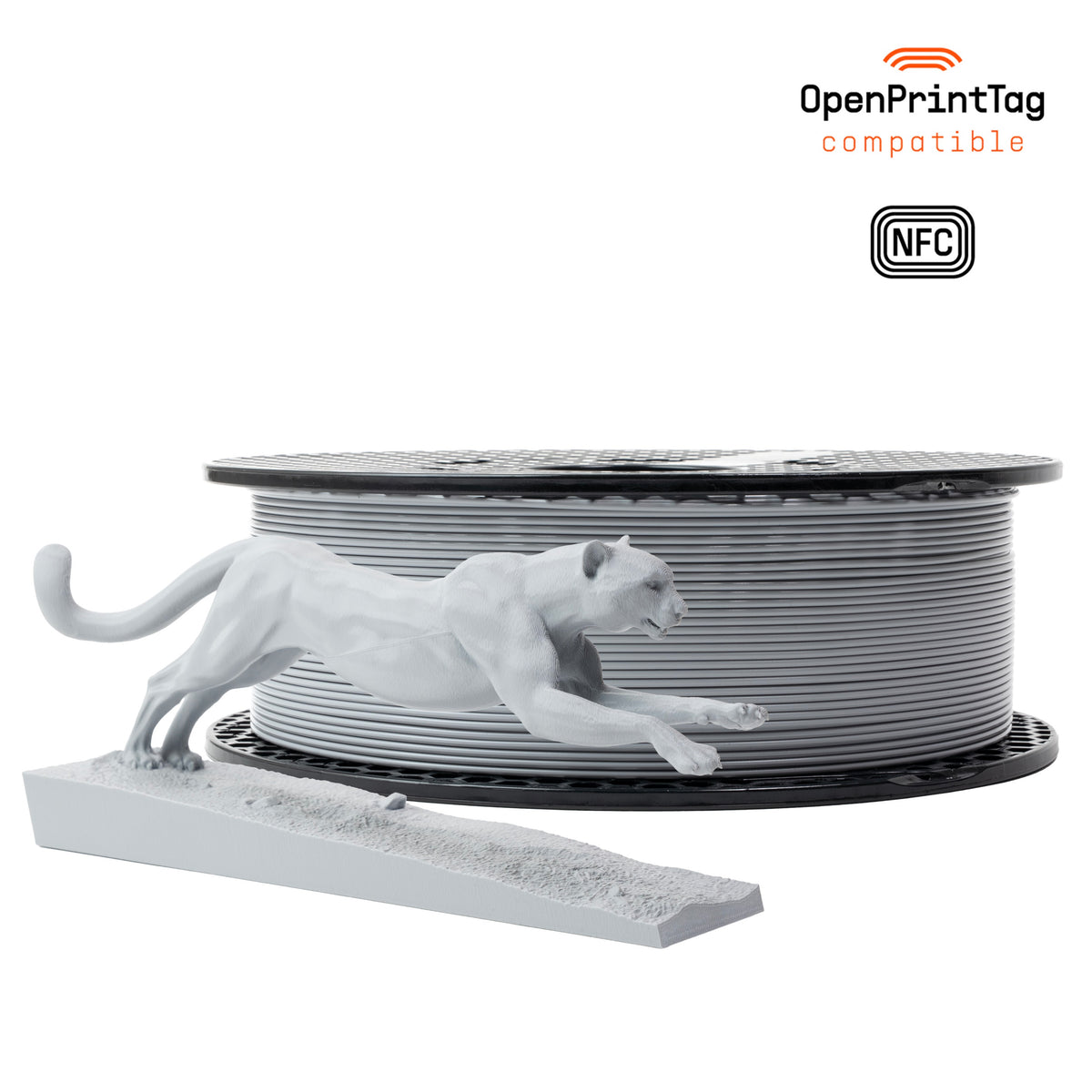 Prusament PLA High Speed 1 kg (NFC) — Gravity Grey 1 kg spool