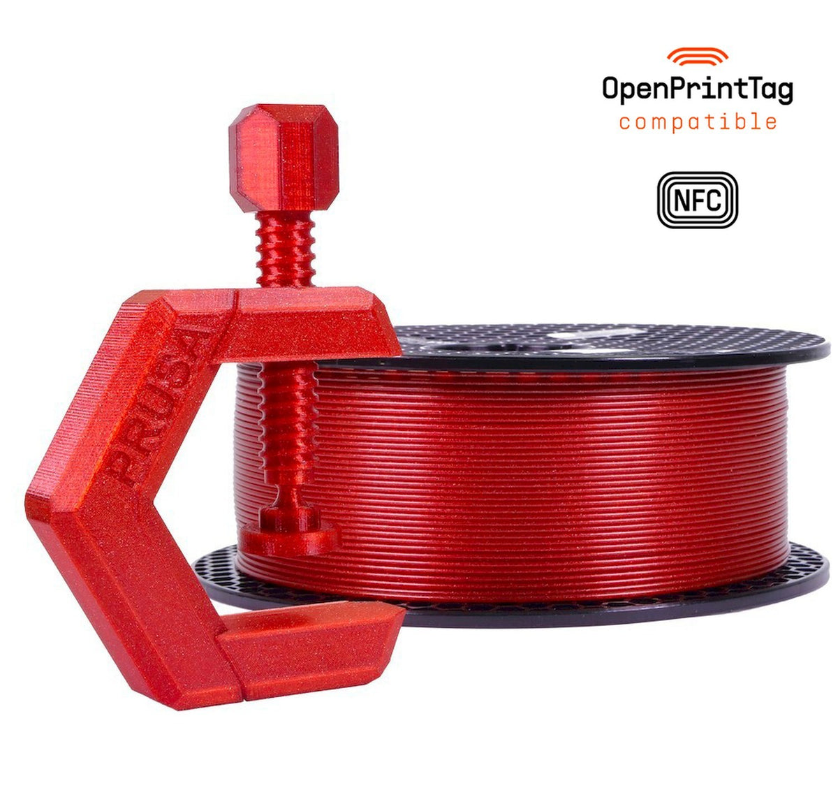 Prusament PETG 1 kg (NFC) — Carmine Red 1 kg spool