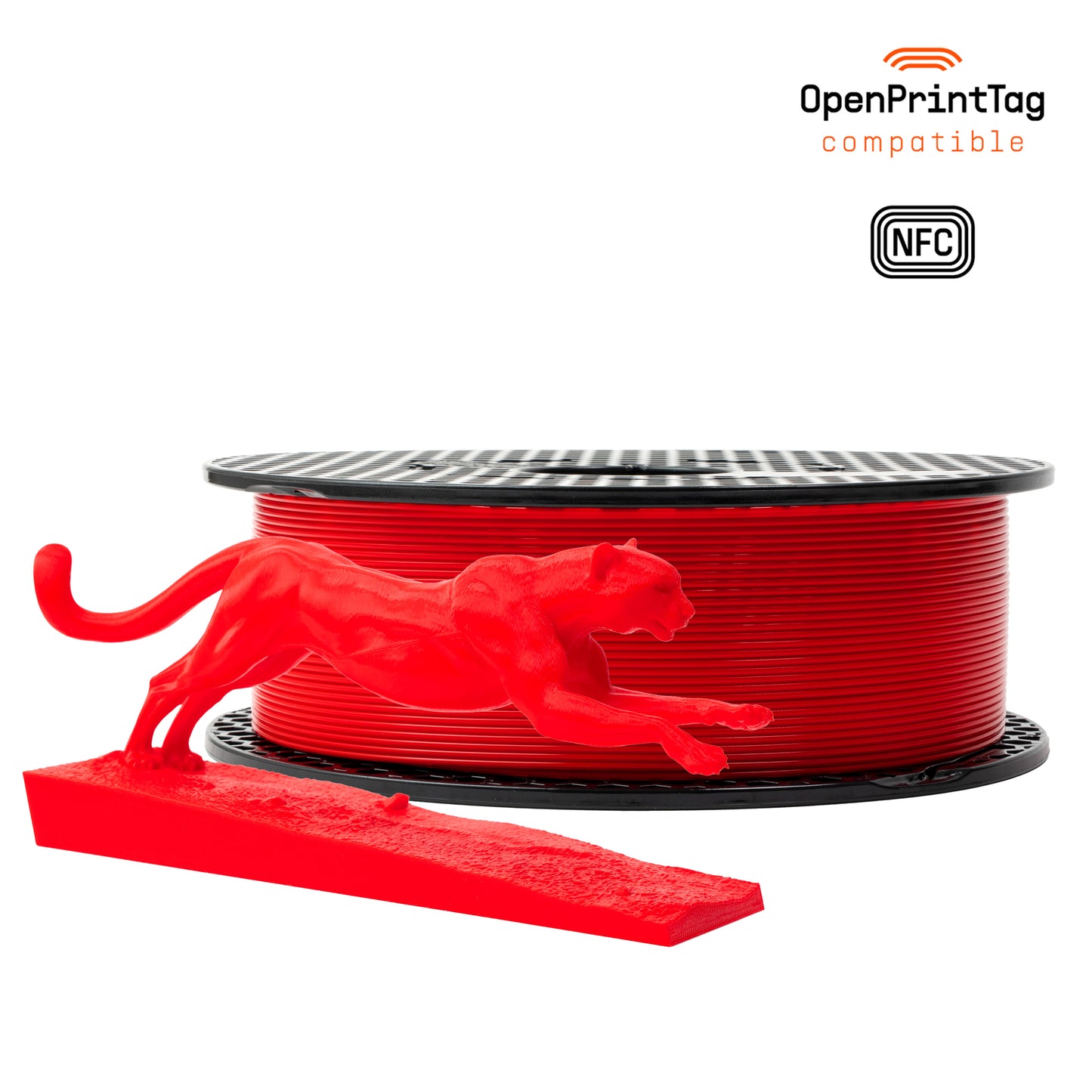 Prusament PLA High Speed 1 kg (NFC) — Lipstick Red 1 kg spool