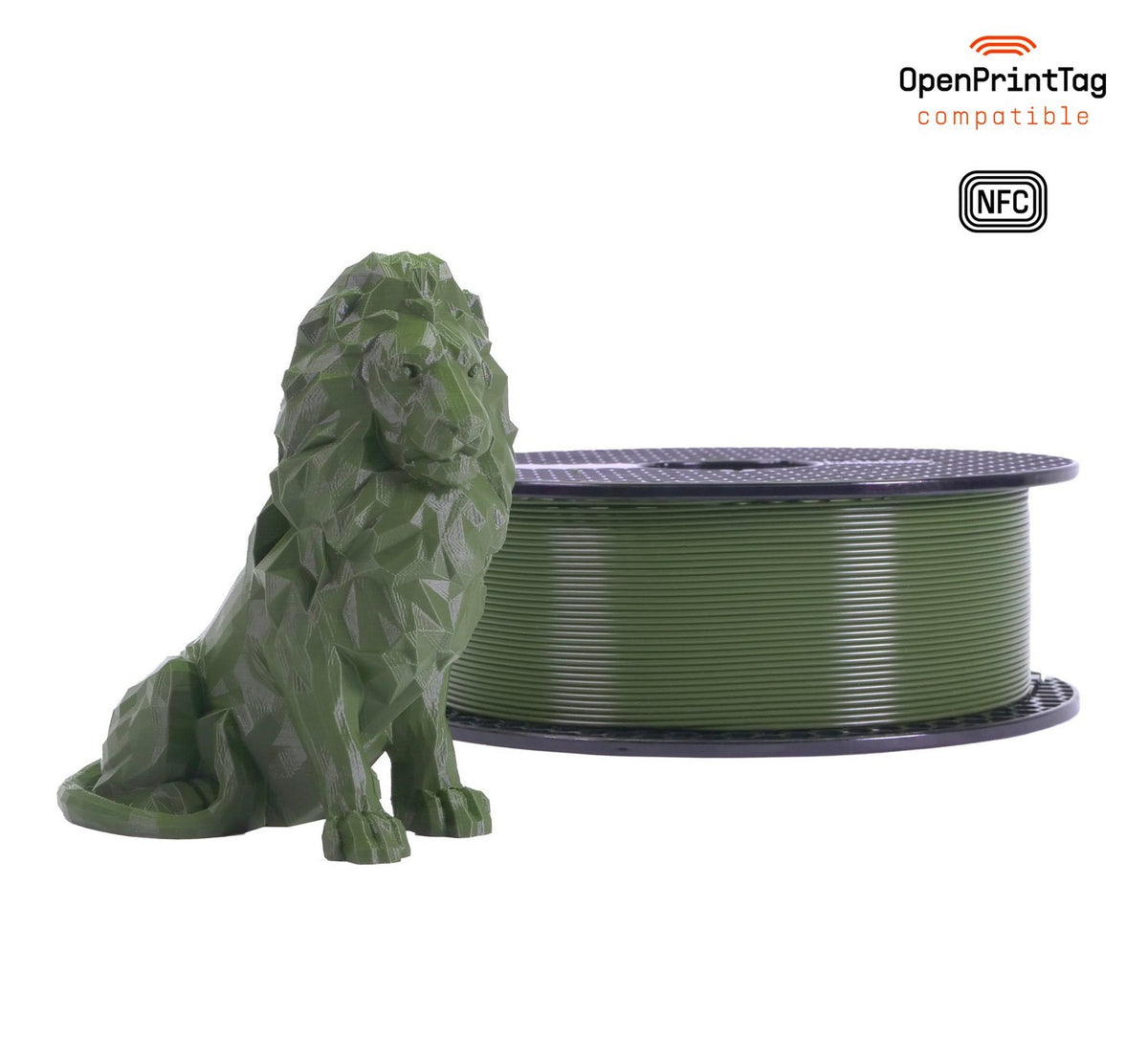 Prusament PLA 1 kg (NFC) — Army Green 1 kg spool
