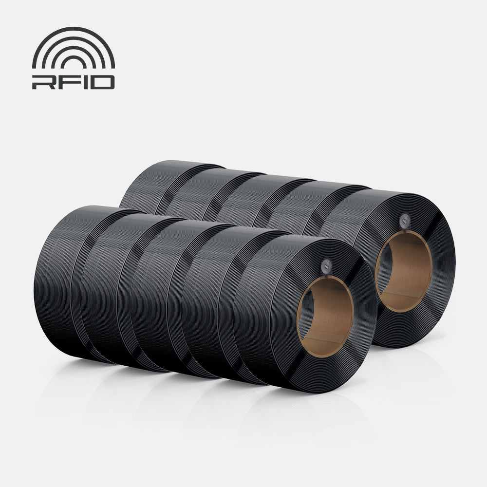 Bambu PLA Basic Refill Bundle — Black, 10 rolls