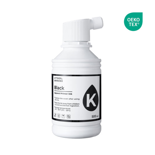 Apparel Printer Ink - Black 500 ml — official xTool product image