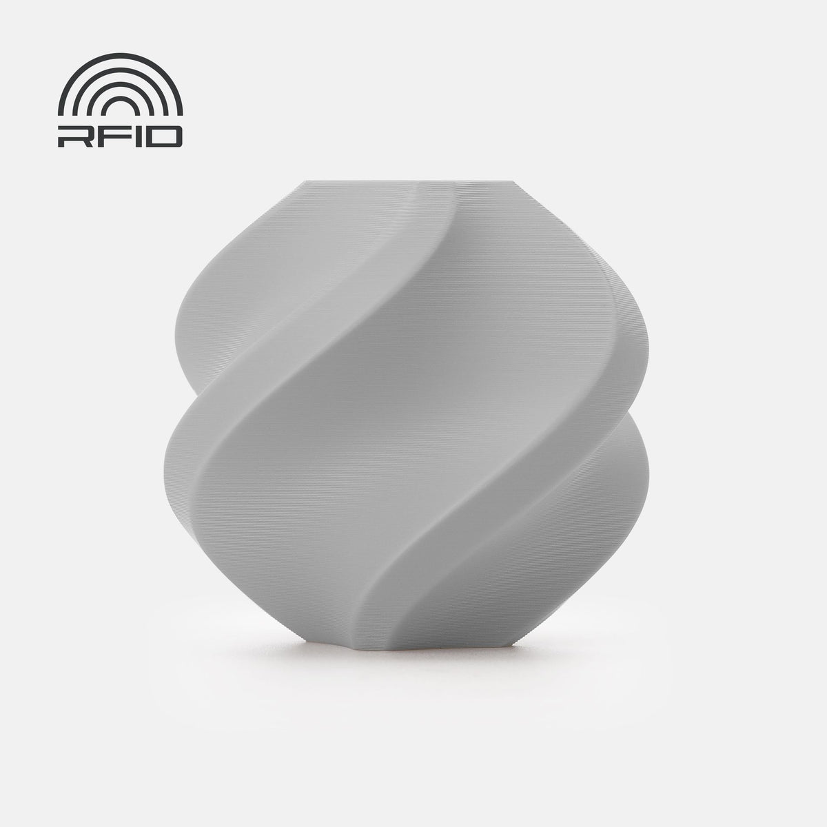 Bambu PLA Tough+ — Gray filament sample