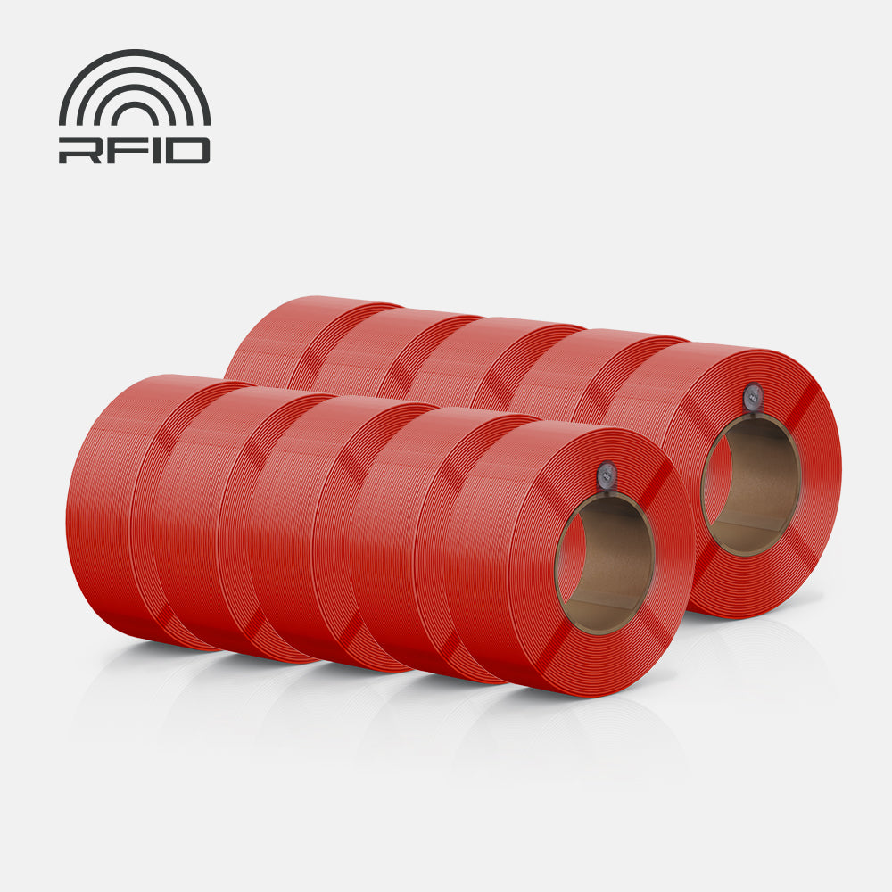 Bambu PLA Basic Refill Bundle — Red, 10 rolls