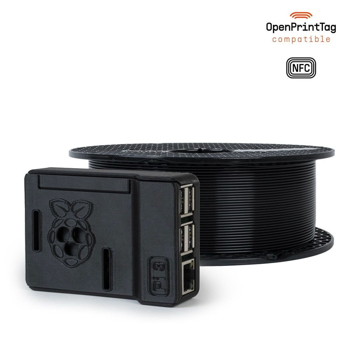 Prusament PETG V0 1 kg (NFC) — Jet Black 1 kg spool
