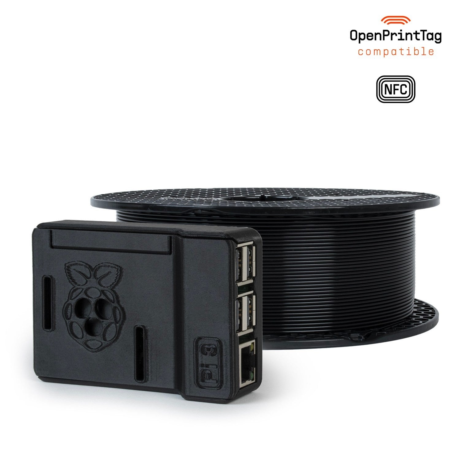 Prusament PETG V0 1 kg (NFC) — Jet Black 1 kg spool