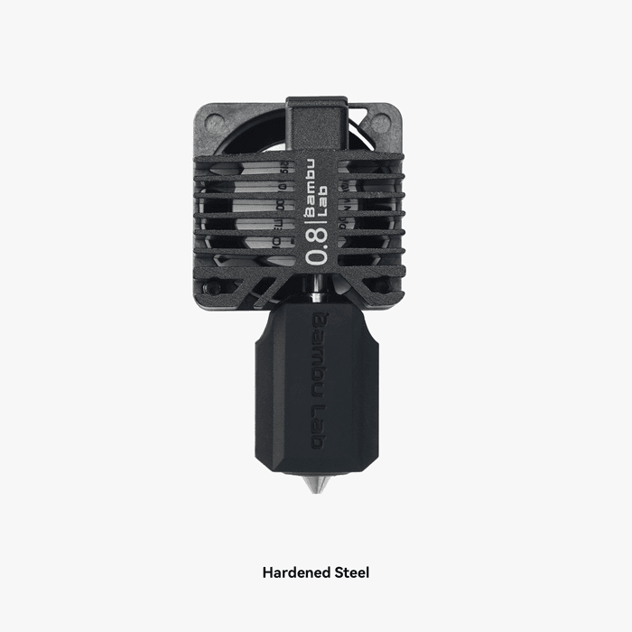 Complete hotend assembly with hardened steel nozzle -0.8mm – Accessories from Bambu Lab Canada, available through NEX3D