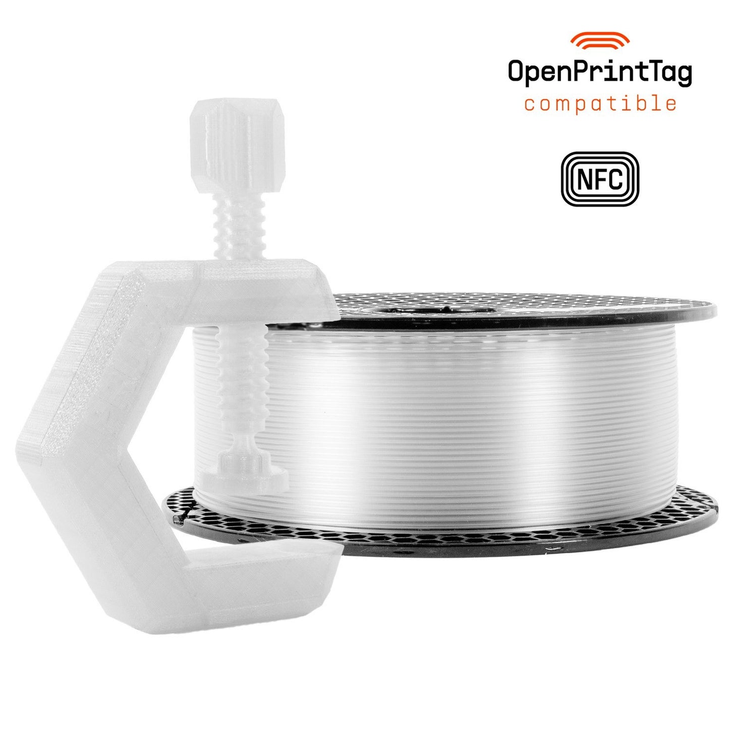 Prusament PETG 1 kg (NFC) — Clear 1 kg spool
