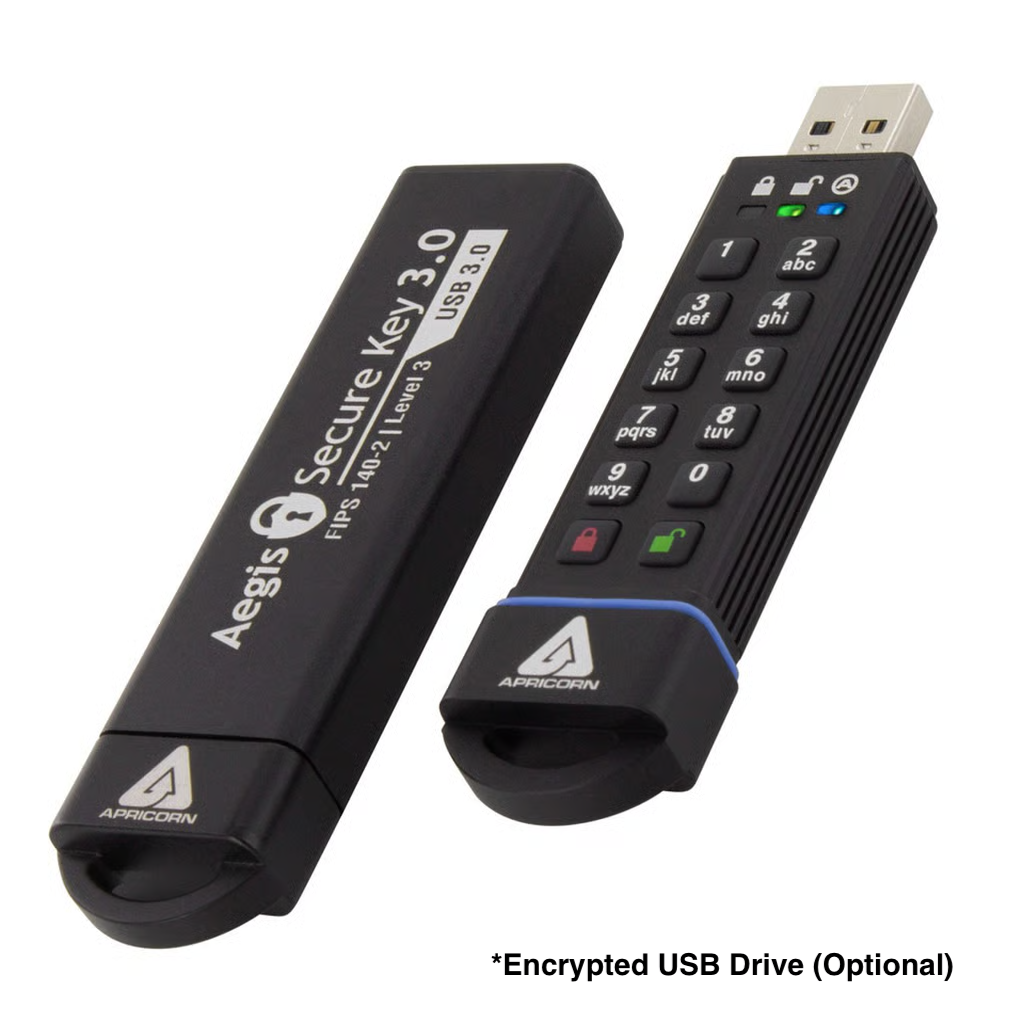 Optional certified encrypted USB drive for the Prusa XL+ Critical Infrastructure Edition