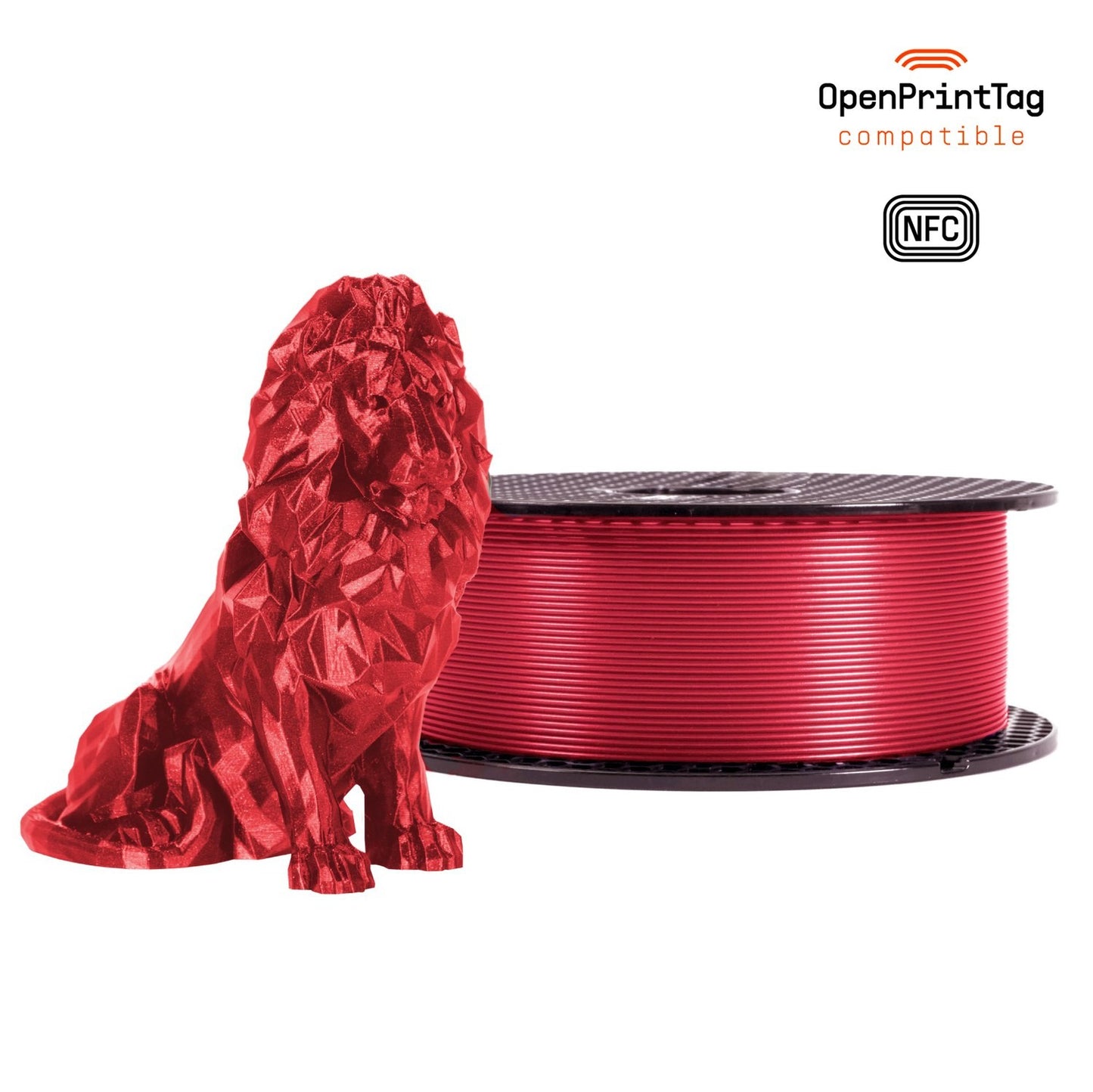 Prusament PLA 1 kg (NFC) — Galaxy Red 1 kg spool