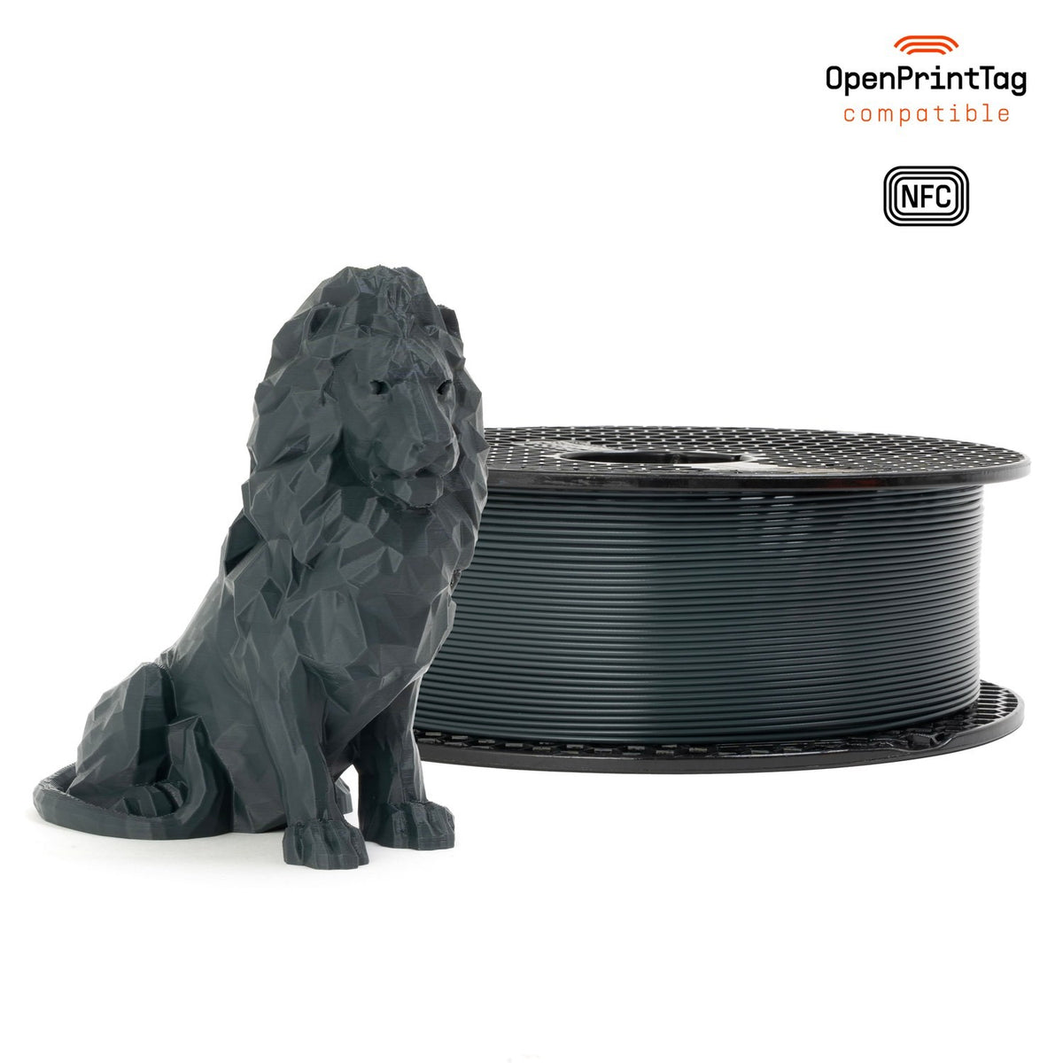 Prusament PLA 1 kg (NFC) — Anthracite Grey 1 kg spool