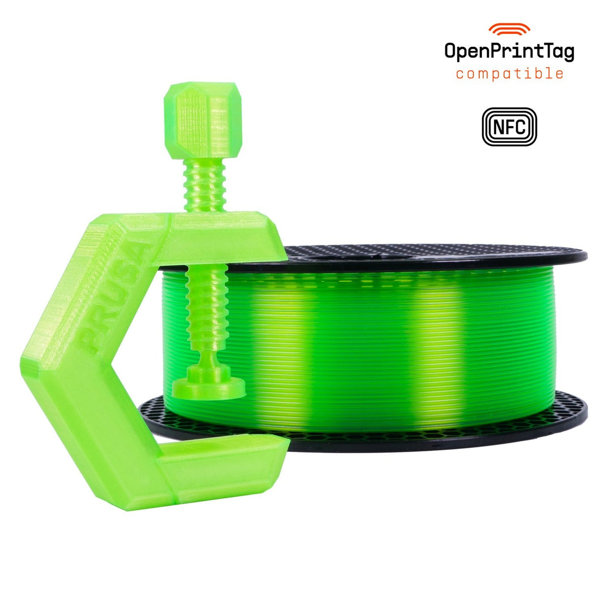 Prusament PETG 1 kg (NFC) — Neon Green 1 kg spool