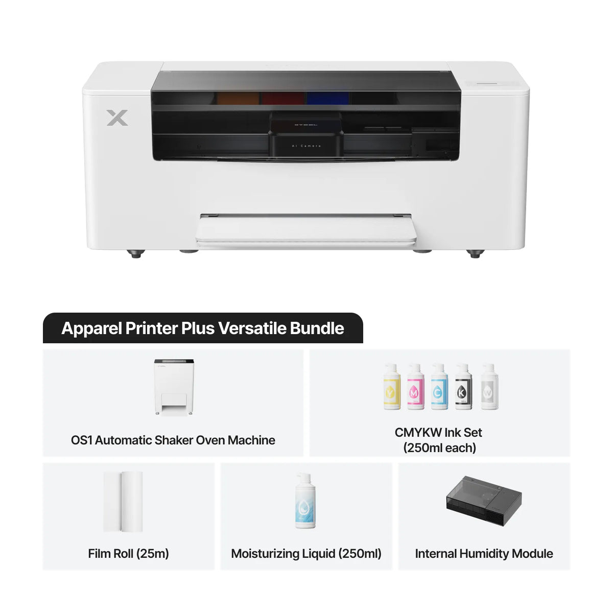 xTool Apparel Printer Plus Versatile Bundle — official xTool product image