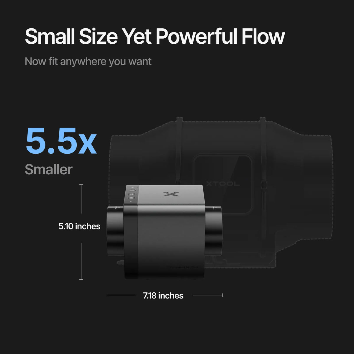 xTool IF2 Inline Duct Fan 2.0 — official xTool product image 4