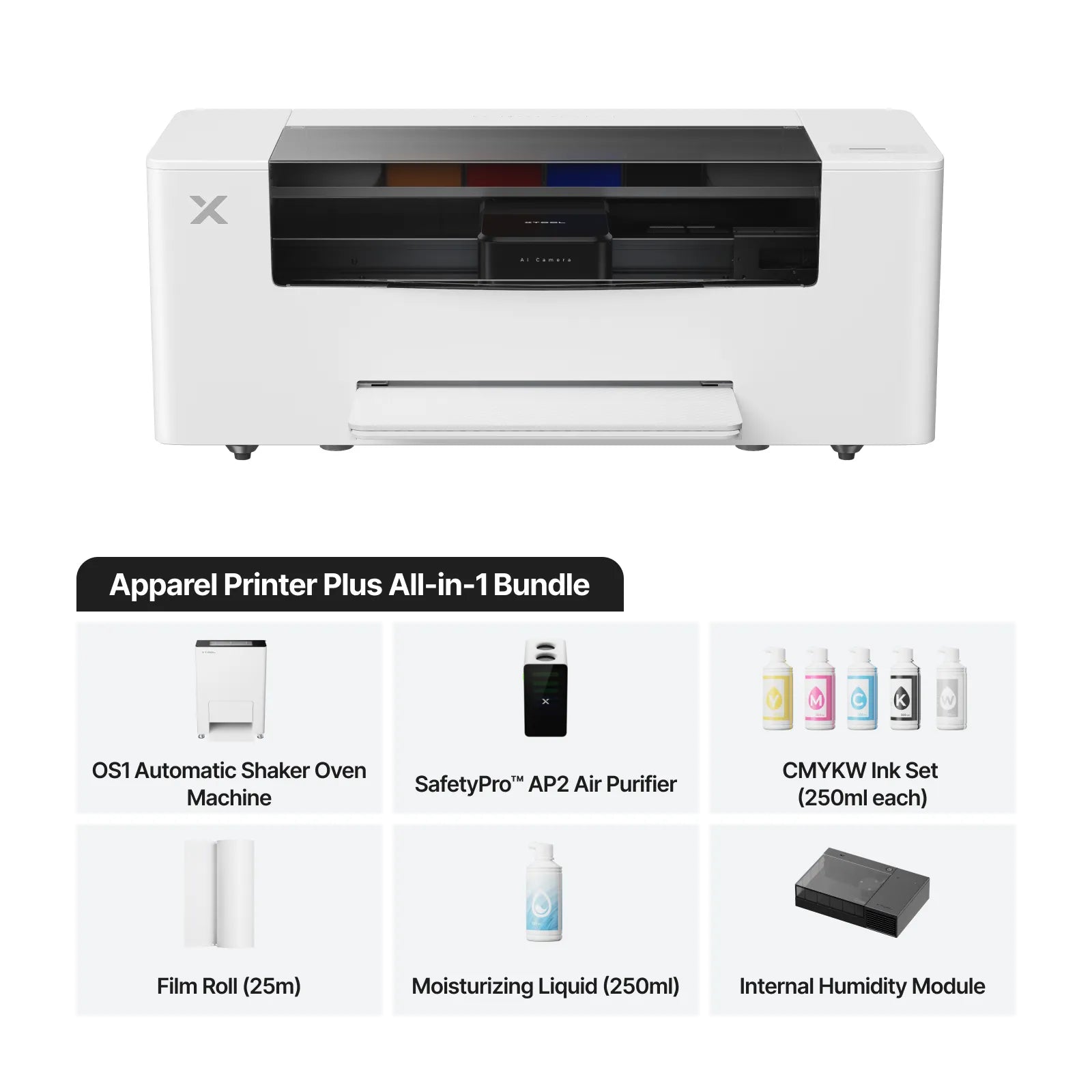 xTool Apparel Printer Plus All-in-One Bundle — official xTool product image