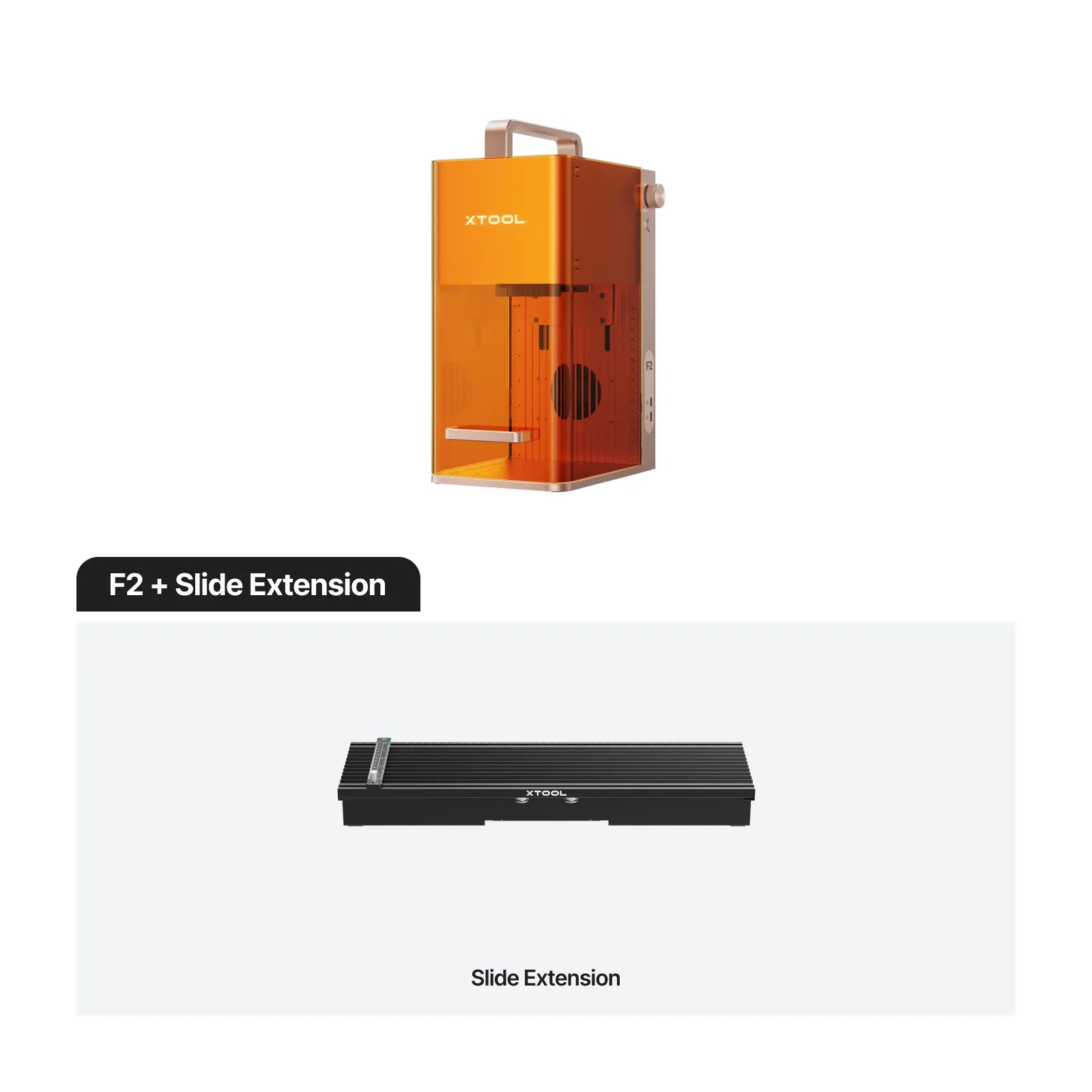 xTool F2 with Slide Extension — official xTool product image