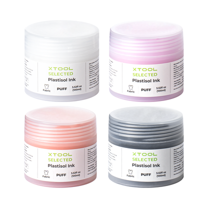 Puff Plastisol Ink - 100 ml x 4 — official xTool product image