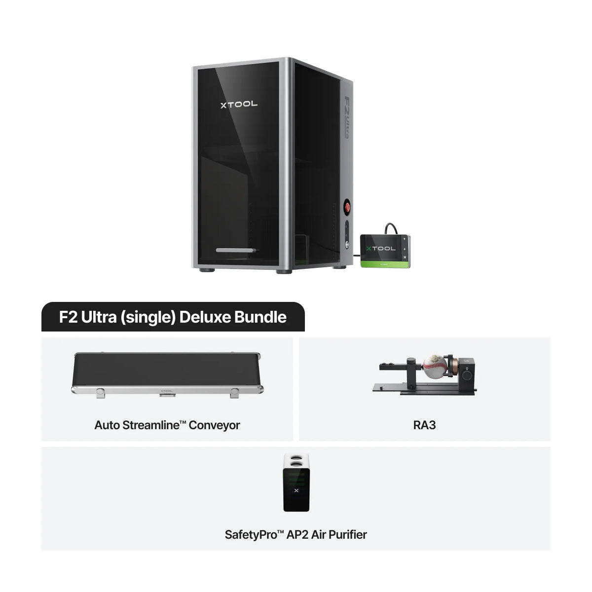 xTool F2 Ultra Single Deluxe Bundle — official xTool product image