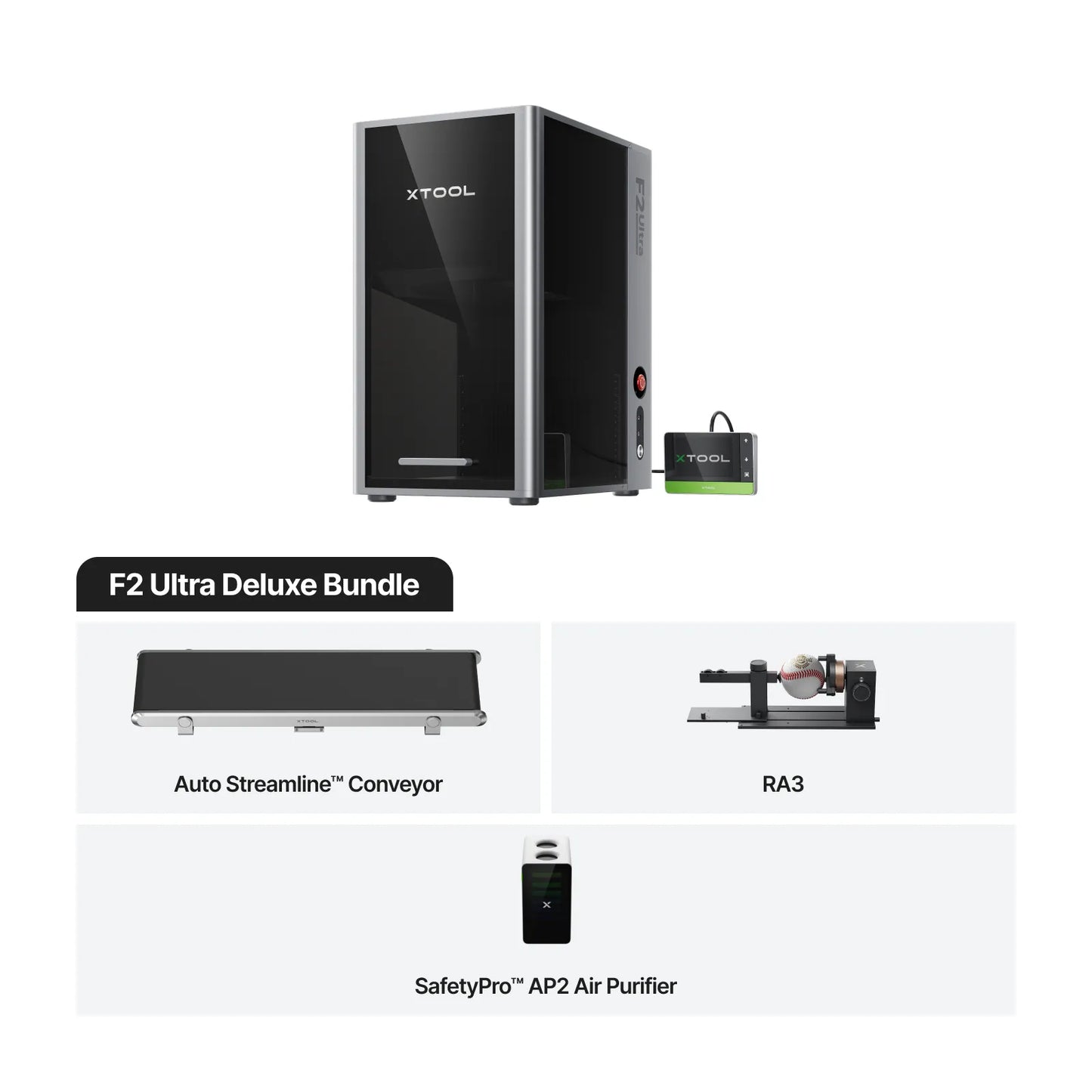 xTool F2 Ultra Deluxe Bundle — official xTool product image