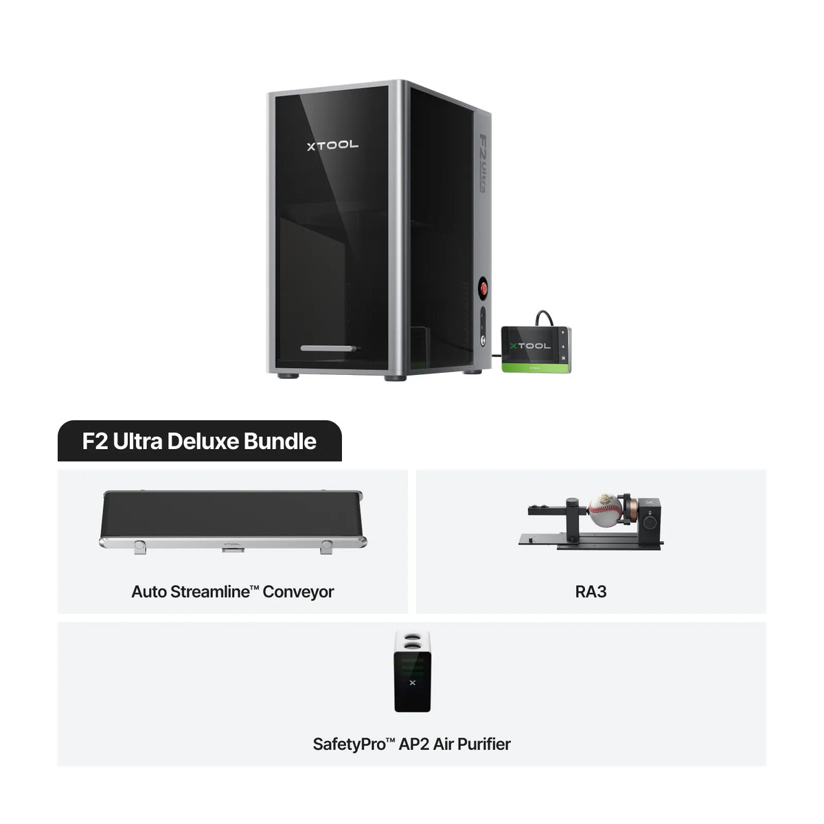xTool F2 Ultra Deluxe Bundle — official xTool product image