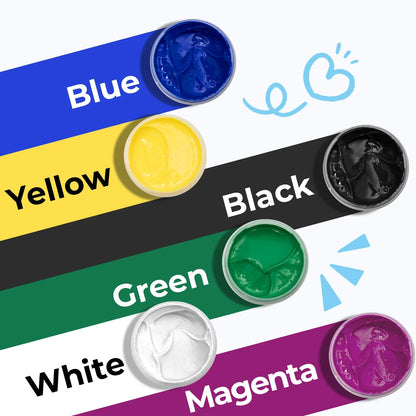 Basic Color Acrylic Screen Printing Ink Set - 100 ml x 6 — official xTool product image 3